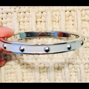 COACH Silver Studded Bangle